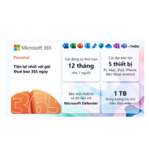 Microsoft 365 Personal ESD QQ2-00003 (1 người/ 5 thiết bị/ 12 tháng)