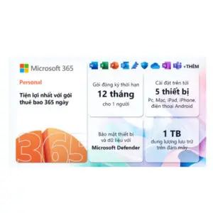 Microsoft 365 Personal ESD QQ2-00003 (1 người/ 5 thiết bị/ 12 tháng)