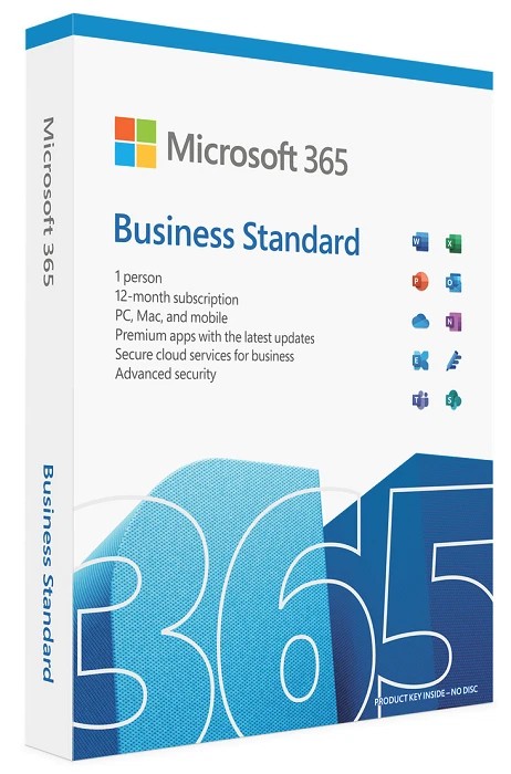 Hộp Microsoft 365 Business Standard bản quyền nhìn chéo, gói doanh nghiệp 1 user 12 tháng