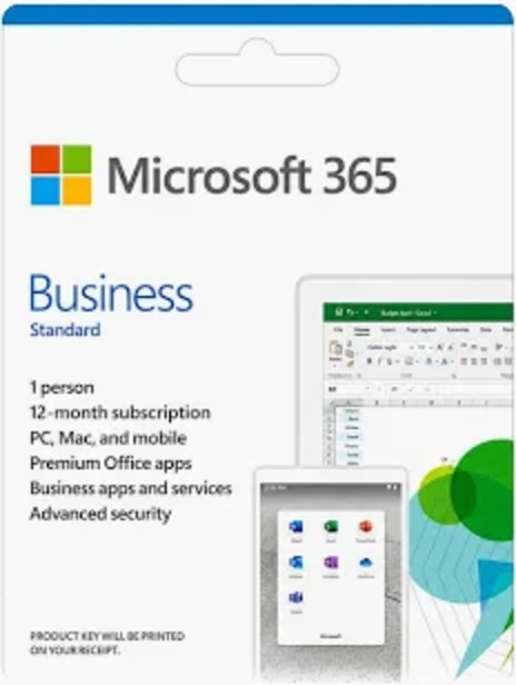 Thẻ key Microsoft 365 Business Standard bản quyền cho doanh nghiệp, 1 user 12 tháng