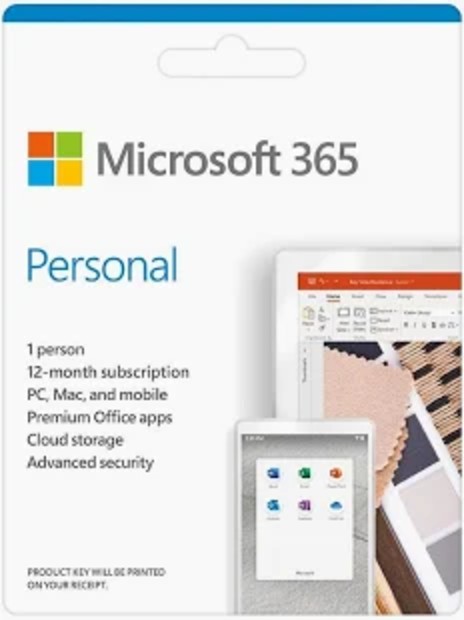 Thẻ key Microsoft 365 Personal bản quyền chính hãng, gói 12 tháng cho 1 người dùng